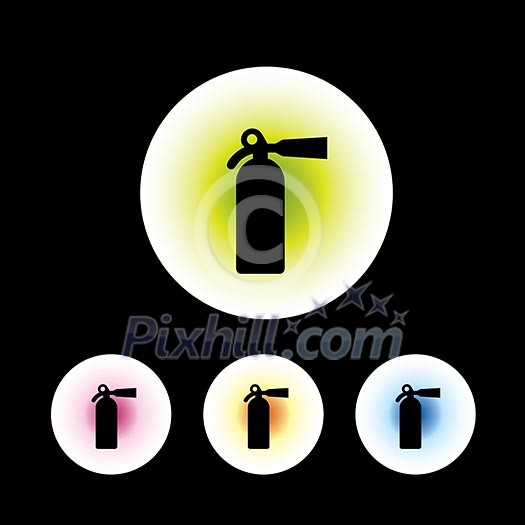 icon set in black background for use icon set in black background for use