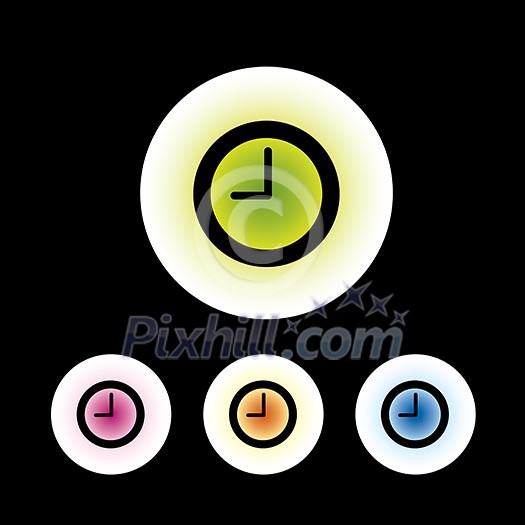 icon set in black background for use icon set in black background for use