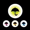 icon set in black background for use