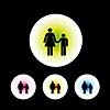 icon set in black background for use