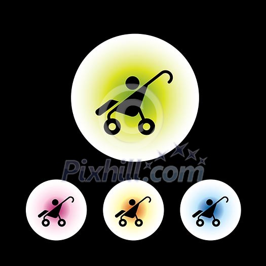 icon set in black background for use icon set in black background for use