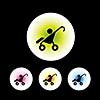 icon set in black background for use