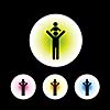 icon set in black background for use