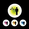 icon set in black background for use