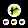 icon set in black background for use