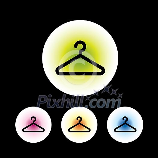 icon set in black background for use icon set in black background for use