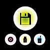 icon set in black background for use