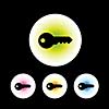 icon set in black background for use