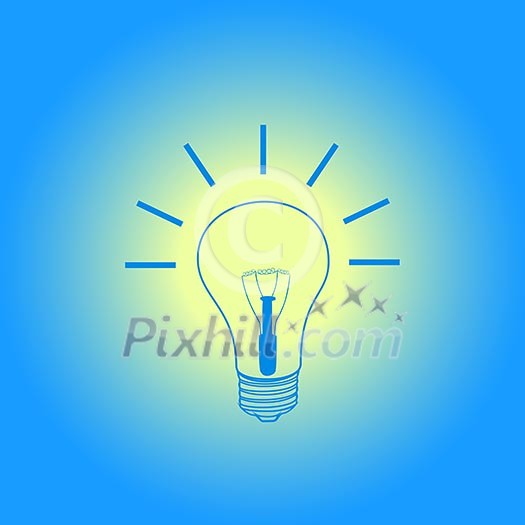 light bulb idea on blue background light bulb idea on blue background