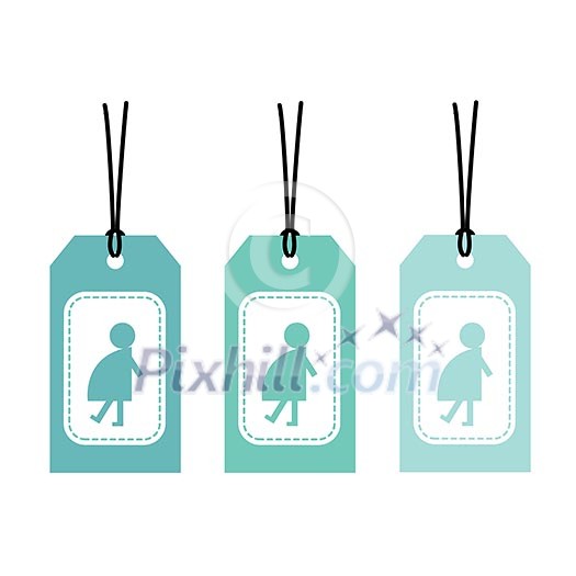 Tag barcodes on white background Tag barcodes on white background