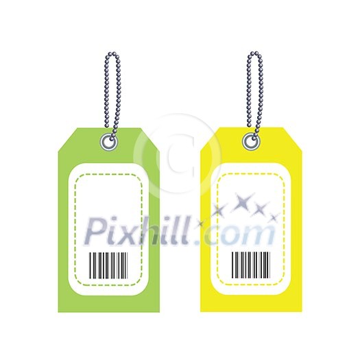Tag barcodes on white background Tag barcodes on white background