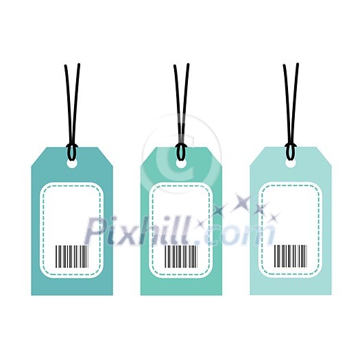 Tag barcodes on white background Tag barcodes on white background