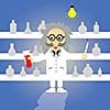 science professor vector cartoon style