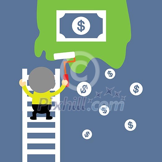 make money vector cartoon style for use make money vector cartoon style for use