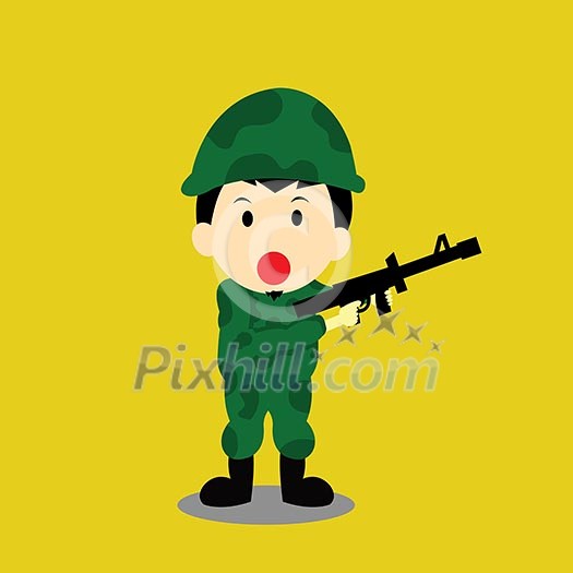 Soldier vector cartoon style for use Soldier vector cartoon style for use
