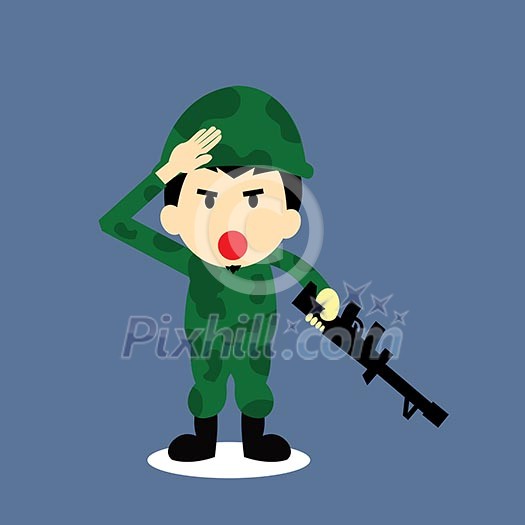 Soldier vector cartoon style for use Soldier vector cartoon style for use