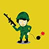Soldier vector cartoon style for use