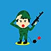 Soldier vector cartoon style for use
