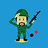 Soldier vector cartoon style for use