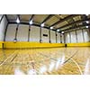 interior of a modern multifunctional gymnasium with young people