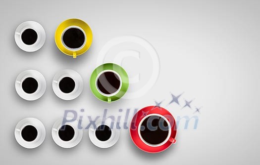 Cup of coffee or tea against white background Cup of coffee or tea against white background