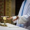 Priest during a wedding ceremony/nuptial mass