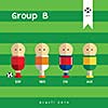 football players world cup vector cartoon  