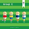 football players world cup vector cartoon