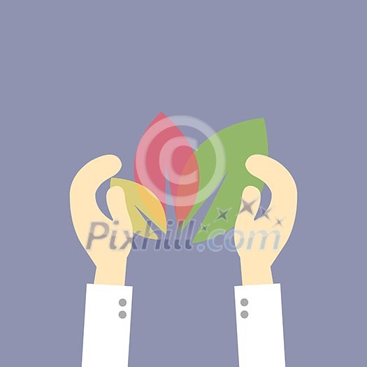 ecological environment in hand vector cartoon ecological environment in hand vector cartoon