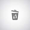 bin symbol on gray background  