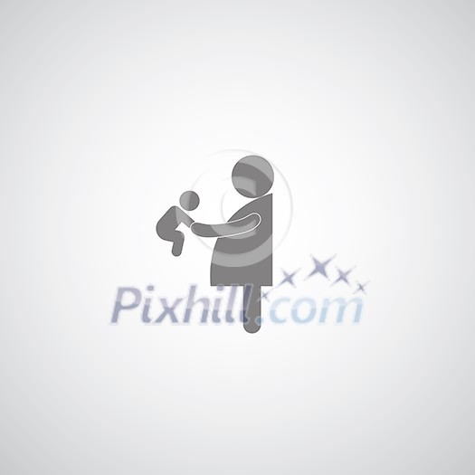 baby and mom vector symbol baby and mom vector symbol