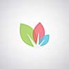 environmental  leaves  symbol on gray background 