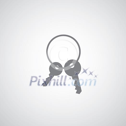 vector key symbol on gray background vector key symbol on gray background