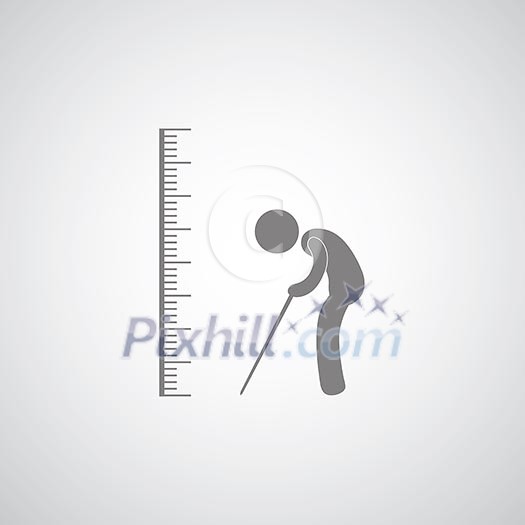 scale symbol for elder on gray background scale symbol for elder on gray background