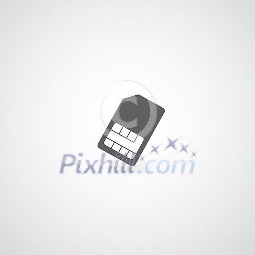 sim card symbol on gray background sim card symbol on gray background