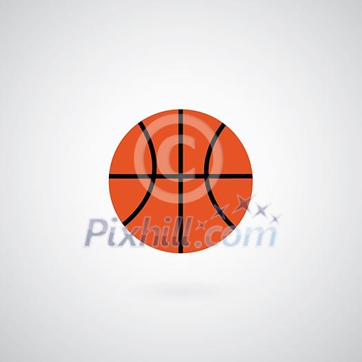 Basketball symbol on gray background Basketball symbol on gray background
