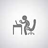shopping online symbol on gray background 