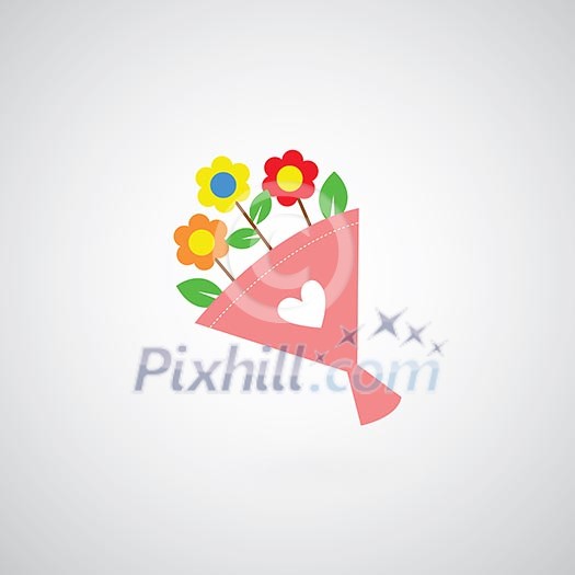 bouquet vector on gray background bouquet vector on gray background