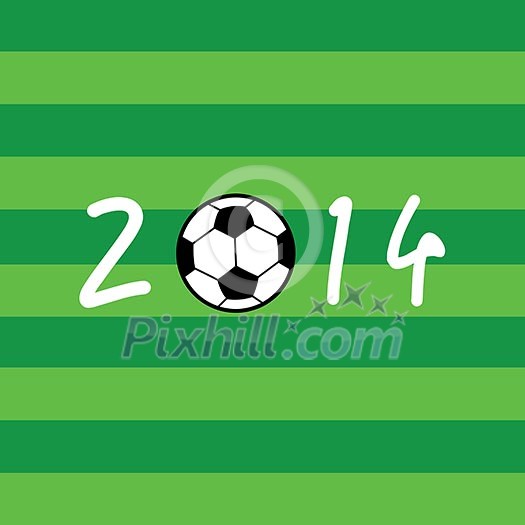2014 football poster on green background 2014 football poster on green background