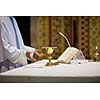 Priest during a wedding ceremony/nuptial mass