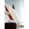 Playing Piano (shallow DOF; color toned image)