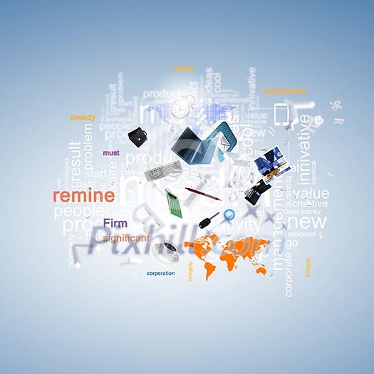 Background image with business sketch strategy and icons Background image with business sketch strategy and icons