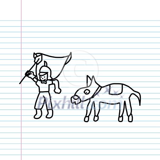 Knight cartoon sketch style for use Knight cartoon sketch style for use