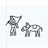 Knight cartoon sketch style for use