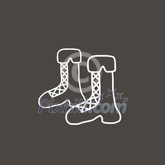 Boots hand drawn cartoon sketch Boots hand drawn cartoon sketch