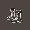 Boots hand drawn cartoon sketch