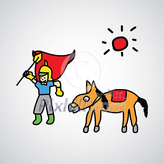 Knight cartoon sketch style for use Knight cartoon sketch style for use
