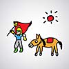 Knight cartoon sketch style for use