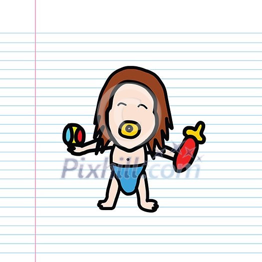 baby hand drawn cartoon sketch baby hand drawn cartoon sketch