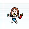 baby hand drawn cartoon sketch
